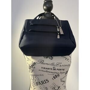Women's Purse/Handbag 9West Dark Blue/Navy Two Handle Snap Zipper pocket (small)